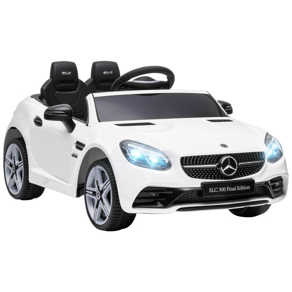 acquista Macchina Elettrica per Bambini Licenza Mercedes SLC 300 con Telecomando Bianco