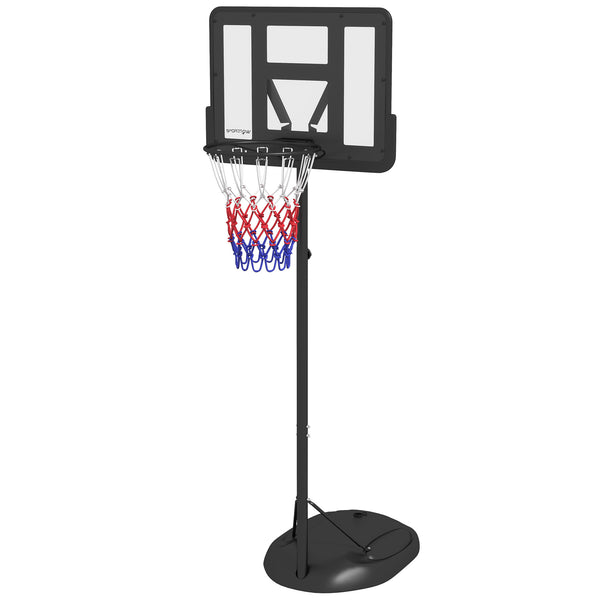 prezzo Canestro Basket ad Altezza Regolabile 216-277 cm con Base Riempibile in Acciaio e PE Nero