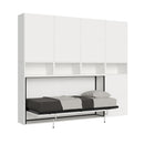 Letto Singolo a Scomparsa Composizione C Kando H226,7 Bianco Frassino con Materasso-1