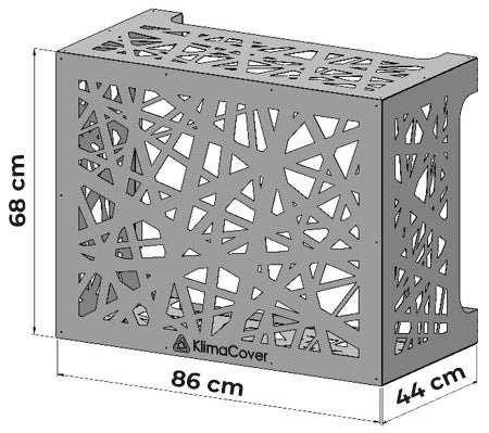 Copri Condizionatore 86x44x68 cm in Alluminio Glam M Bianco-3