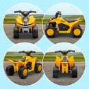 Mini Quad Elettrico per Bambini 6V Clacson e Fari con Licenza Caterpillar Giallo-7