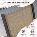 Set Tavolo e 6 Sedie Impilabili da Giardino in Plastica Kaki e Marrone-6