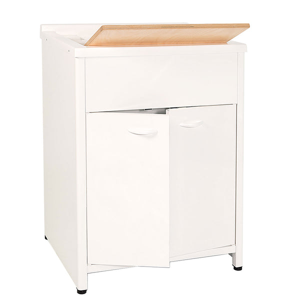 Mobile Lavatoio da Esterno in Polipropilene e Alluminio 60x45x83 cm Bianco sconto