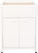 Mobile Lavatoio da Esterno in Polipropilene e Alluminio 60x60x83 cm Bianco