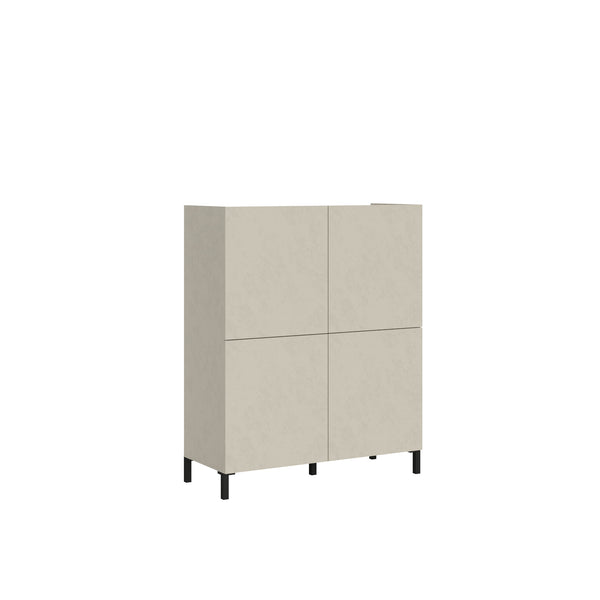 Credenza Alta 4 Ante 90x35x110 cm Solaria Cashmere online