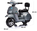 Piaggio Mini Vespa PX150 Elettrica 6V per Bambini Grigio-5