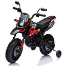 Moto Elettrica per Bambini 12V con Licenza Aprilia RX-125 Motocross Rossa-1