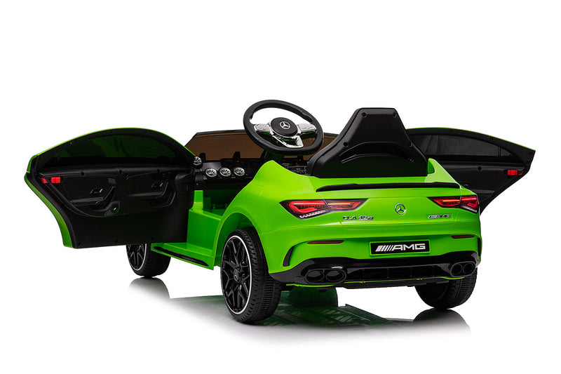 Macchina Elettrica per Bambini 12V con Licenza Mercedes CLA45 AMG Verde -4