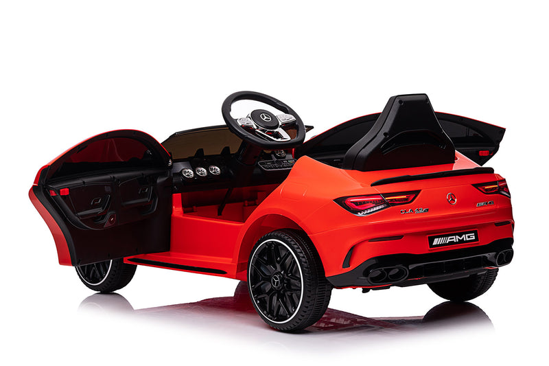 Macchina Elettrica per Bambini 12V con Licenza Mercedes CLA45 AMG Rossa -3