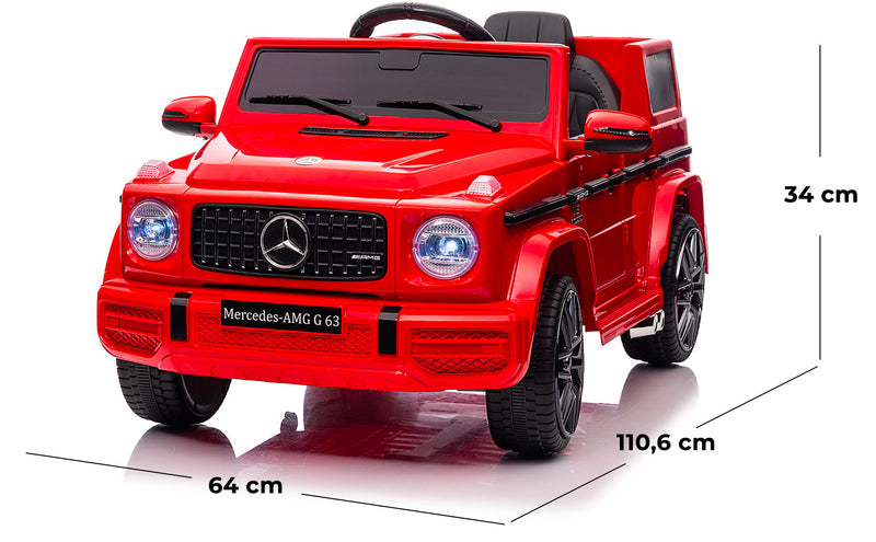 Macchina Elettrica per Bambini 12V con Licenza Mercedes AMG G 63 Rossa-5