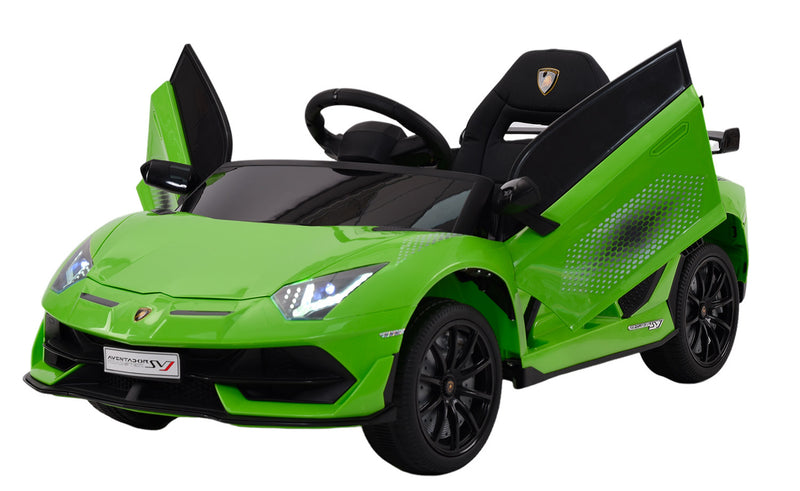 Macchina Elettrica per Bambini 12V con Licenza Lamborghini Aventador SVJ Small Verde-1