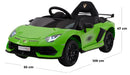 Macchina Elettrica per Bambini 12V con Licenza Lamborghini Aventador SVJ Small Verde-5