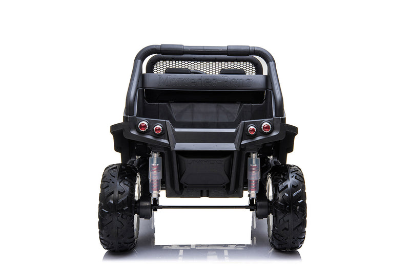 Macchina Elettrica per Bambini 12V con Licenza Mercedes Unimog Nera -7