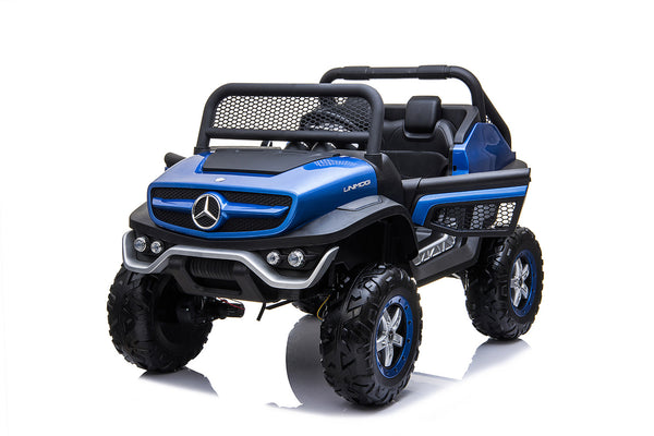 prezzo Macchina Elettrica per Bambini 12V con Licenza Mercedes Unimog Blu