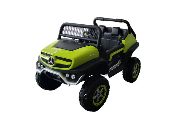 Macchina Elettrica per Bambini 12V con Licenza Mercedes Unimog Verde sconto