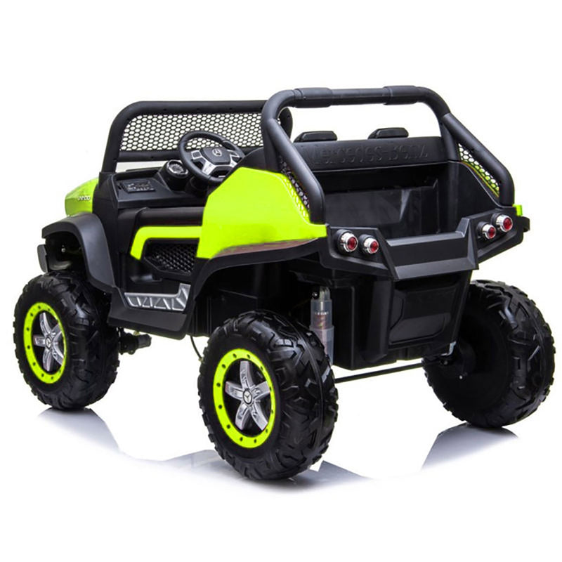 Macchina Elettrica per Bambini 12V con Licenza Mercedes Unimog Verde -7