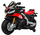 Moto Elettrica per Bambini 12V con Licenza Aprilia RSV4 BIG Nera-1