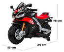 Moto Elettrica per Bambini 12V con Licenza Aprilia RSV4 BIG Nera-5