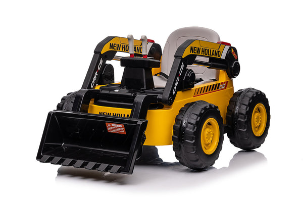 Escavatore Elettrico per Bambini 12V con Pala Scavatrice New Holland Giallo e Nero acquista