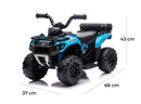 Quad Elettrico per Bambini Safari 6V con Bauletto Posteriore Blu