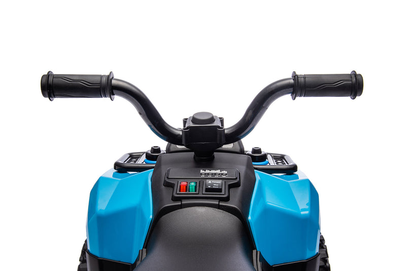 Quad Elettrico per Bambini Safari 6V con Bauletto Posteriore Blu