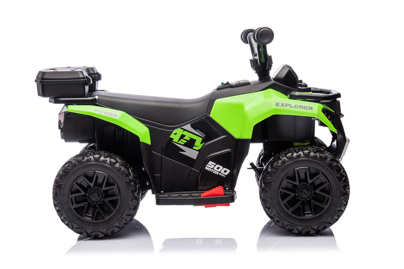 Quad Elettrico per Bambini Safari 6V con Bauletto Posteriore Verde