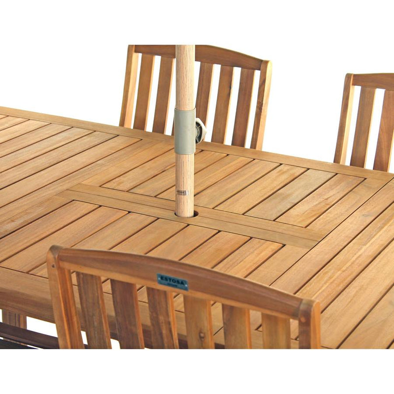 Tavolo da Giardino Allungabile 150/200x100xH75 cm in legno Brian-5