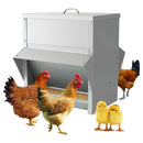 Mangiatoia per Galline 41x45x46 cm 2 Lati Capienza 30kg in Acciaio Zincato  -1