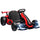 Go Kart Elettrico per Bambini 24V 12km/h con Seggiolino Regolabile Rosso