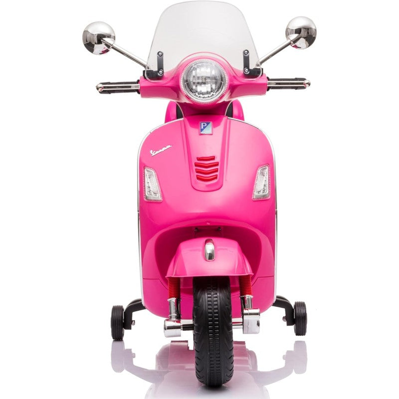 Moto Elettrica per Bambini Piaggio Vespa GTS SUPER 12V Full Optional con Bauletto Fucsia -2