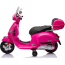 Moto Elettrica per Bambini Piaggio Vespa GTS SUPER 12V Full Optional con Bauletto Fucsia -3