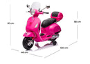 Moto Elettrica per Bambini Piaggio Vespa GTS SUPER 12V Full Optional con Bauletto Fucsia -5