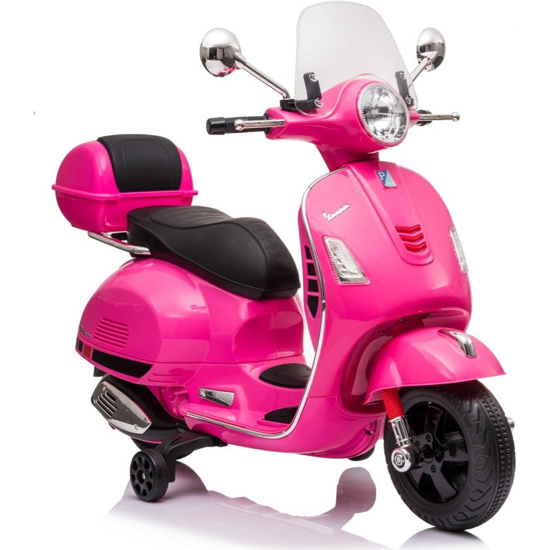 Moto Elettrica per Bambini Piaggio Vespa GTS SUPER 12V Full Optional con Bauletto Fucsia -7