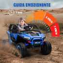 Macchina Elettrica per Bambini 24V Velocità 5-7km/h Guida Manuale e Telecomando Blu -5