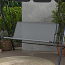 Coprisedile per Dondolo da Giardino 115x48x48cm in Tessuto a Rete Grigio Chiaro-2