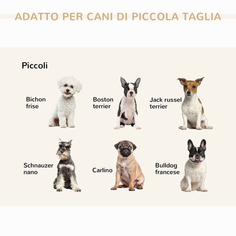 Cuccia Divanetto per Cani con Spazio Portaoggetti e Cuscino 76x45x43 cm Grigio Chiaro-8