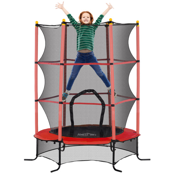 prezzo Trampolino Elastico per Bambini da 3 Anni Ø160 cm con Rete di Protezione Rosso e Nero