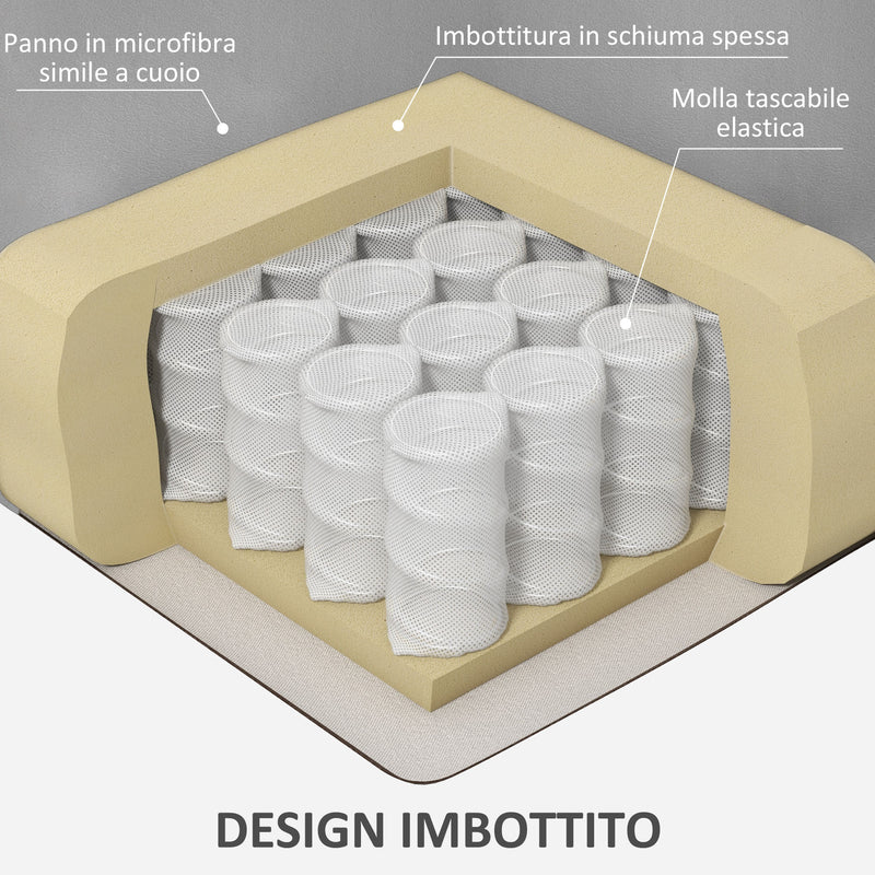 Poltrona Alzapersona Elettrica Massaggiante a 8 Punti 1 Motore 94x96x106 cm in Microfibra Grigio-7