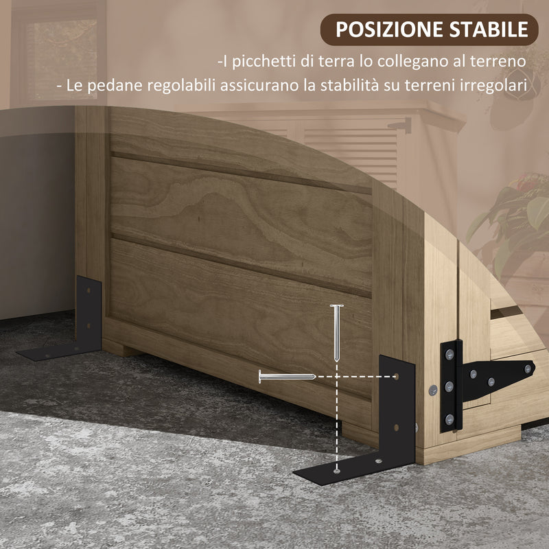 Armadio da Esterno a 2 Ripiani 75x50x111/118 cm in Legno di Abete -6