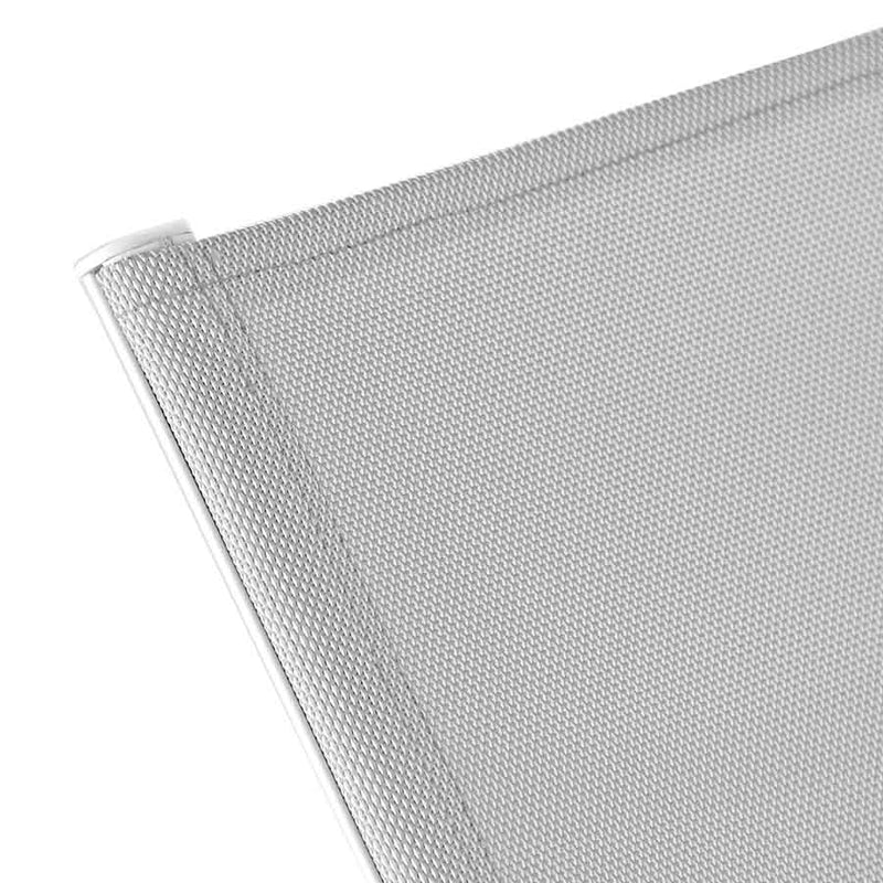 Lettino Prendisole da Giardino 194x63xH31 cm con ruote Oasi bianco-4