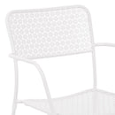 Set 4 sedie da Giardino con Braccioli 57x45/58x81,5h cm in Metallo Aura Bianco-2