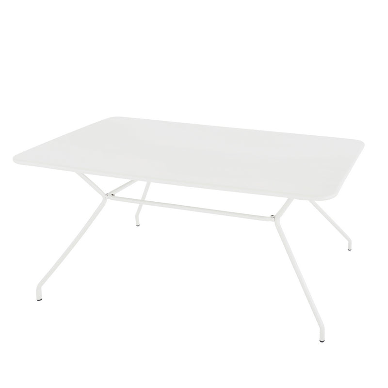 Tavolo da Giardino 150x80x75h cm in metallo Cara Bianco-3