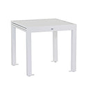 Tavolo da Giardino Allungabile 82/163x82xH75 cm in alluminio Lipari Bianco-3