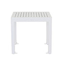 Tavolo da Giardino Allungabile 82/163x82xH75 cm in alluminio Lipari Bianco-4