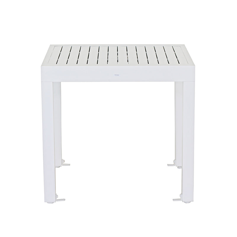 Tavolo da Giardino Allungabile 82/163x82xH75 cm in alluminio Lipari Bianco-4