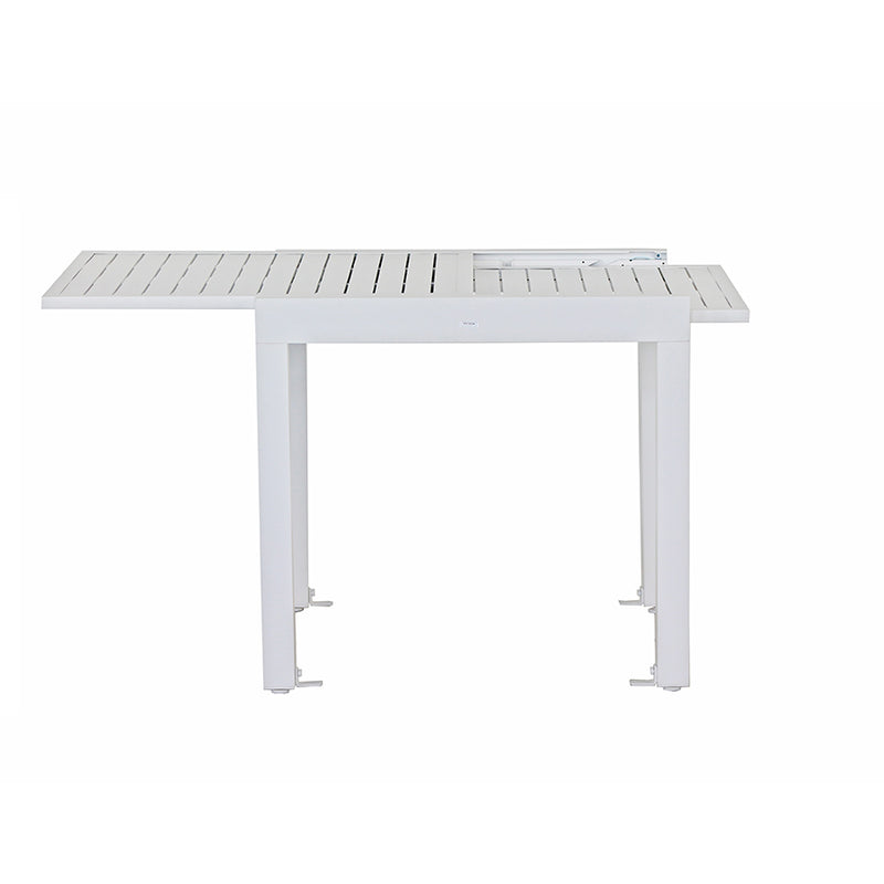 Tavolo da Giardino Allungabile 82/163x82xH75 cm in alluminio Lipari Bianco-8