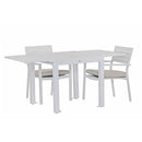 Tavolo da Giardino Allungabile 82/163x82xH75 cm in alluminio Lipari Bianco-9