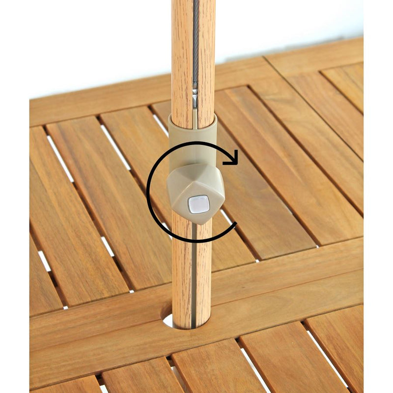 Ombrellone da Giardino Ø3m Wood beige-5