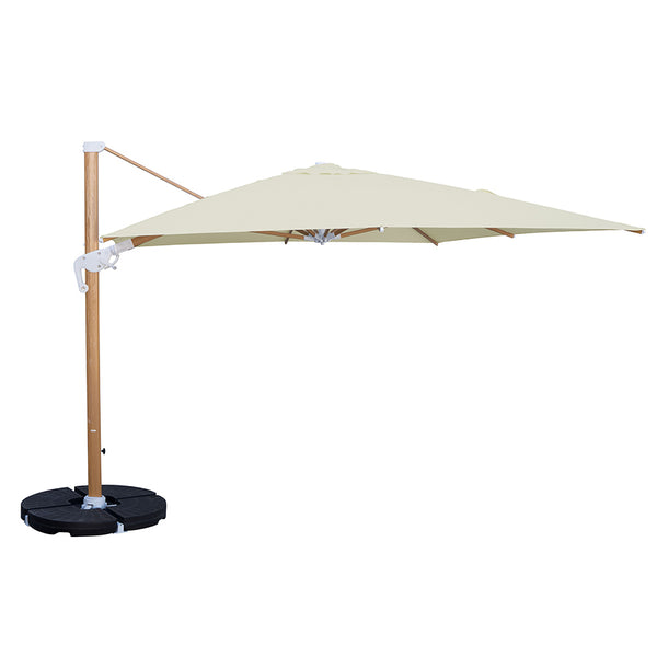 Ombrellone da Giardino Decentrato 4x4m Roma Wood beige prezzo