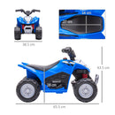 Quad Elettrico per Bambini licenza ufficiale HONDA con Luci LED Clacson e Pedali Blu  -3